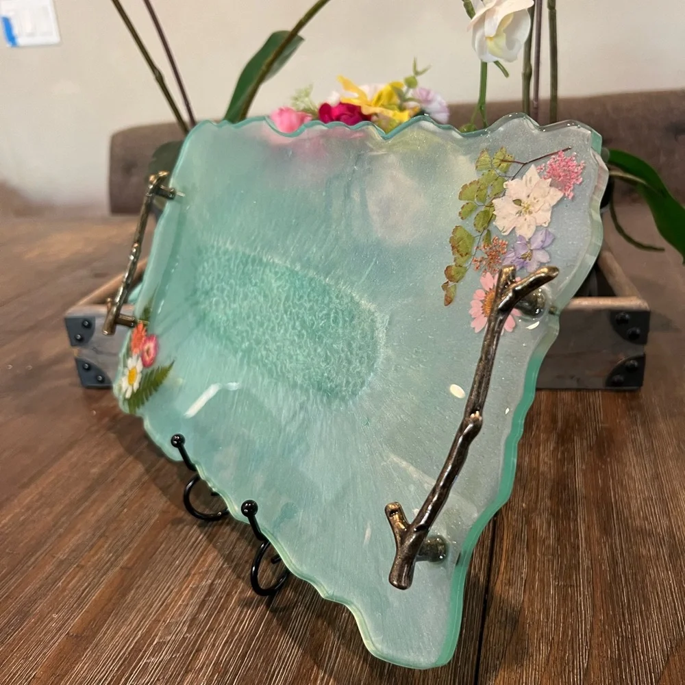 Floral Resin Tray